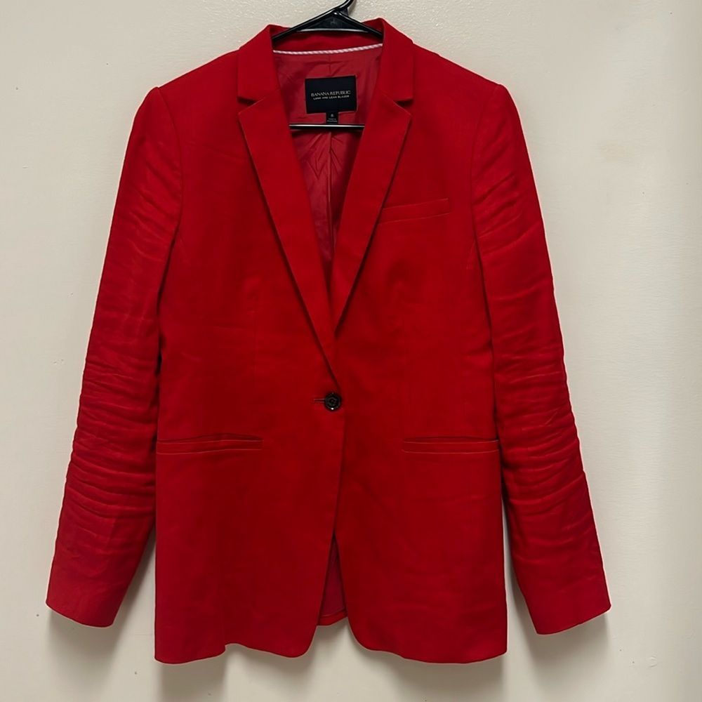 Banana Republic Red Blazer